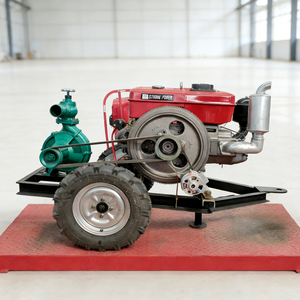 Pompe à eau centrifuge <span class=keywords><strong>mobile</strong></span> à moteur diesel entraînée par courroie avec châssis de remorque à 2 roues pour l'irrigation agricole - Product Image 2