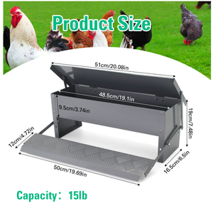 Équipement d'alimentation automatique galvanisé pour volailles d'extérieur, poulets, faisans et canards, pour fermes avicoles - Product Image 5