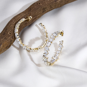 ต่างหูเพชรทองคำขาว 14K รุ่น MSE-952 จาก Messi Jewelry สำหรับผู้หญิง - Product Image 3