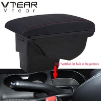 Vtear pour Kia Soul, boîte d'accoudoir avec chargeur USB, double couche, boîte de rangement surélevée, accoudoir central, accessoires de voiture