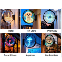 Système d'affichage holographique 3D, ventilateur holographique de 42 cm avec contrôle par application pour le marketing commercial