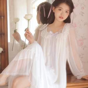 <span class=keywords><strong>Camicia</strong></span> <span class=keywords><strong>da</strong></span> <span class=keywords><strong>Notte</strong></span> Primaverile Estiva 2025 Stile Principessa Dolce Taglie Forti per Ragazze Giovani e Curvy - Product Image 2