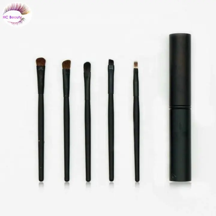 Nouveau chaud 5 pièces portable Mini pinceaux De Maquillage professionnel fard à paupières eyeliner outils cosmétiques logo privé