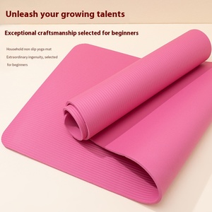 Nhà Máy Bán Buôn Bền Thân Thiện Với Môi Mềm Mại Thoải Mái Của Phụ Nữ Yoga Khiêu Vũ Tập Thể Dục Tập Thể Dục <span class=keywords><strong>Mat</strong></span> <span class=keywords><strong>Nbr</strong></span> 183Cm Chiều Dài 0.8-1.5Cm Dày - Product Image 3
