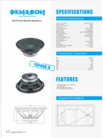 Haut-parleur de scène LF15P400 18 pouces, woofer en aluminium 1200W, woofer 4 pouces, performance audio professionnelle, enceinte sonore, altavoz