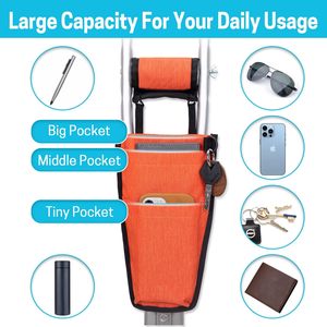 Free sample Lightweight <b>Folding</b> Walking Cane For Adults Comfortable Black Rubber Adjustable Arm Crutches Mobility Aid For <b>bag</b> - Product Image 3