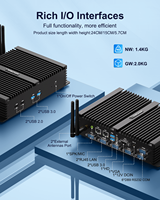 Hystou Intel Core I5-4200U Mini PC Industri Prosesor Dual-Core Dukungan Suhu Luas (-20C 60C) Win11 SSD+HDD