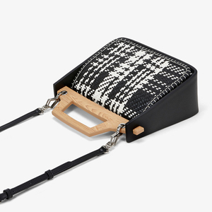 Sacs à main en cuir PU classiques pour femmes, à poignée en <span class=keywords><strong>bois</strong></span> tressée, élégants, très vendus - Product Image 6