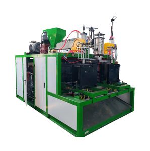 เครื่องขึ้นรูปขวดแชมพูและเครื่องสำอาง HDPE แบบเป่าลมความเร็วสูง ระบบสองสถานี พร้อมเครื่องยนต์รองรับการผลิตกึ่งอัตโนมัติ ขายดี - Product Image 1