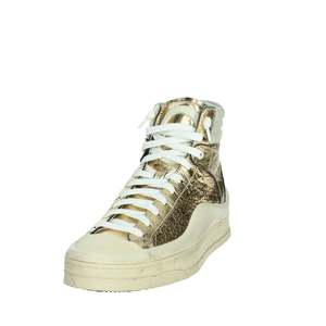 Zapatillas Deportivas de Plataforma con Cordones P448 Donna, Doradas, de Cuero Genuino, para Mujer, Moda Casual - Product Image 6