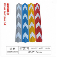 Protection d'angle de sécurité en plastique réfléchissant anti-collision en forme de L personnalisée pour les installations routières, les parkings, les garages, montage mural