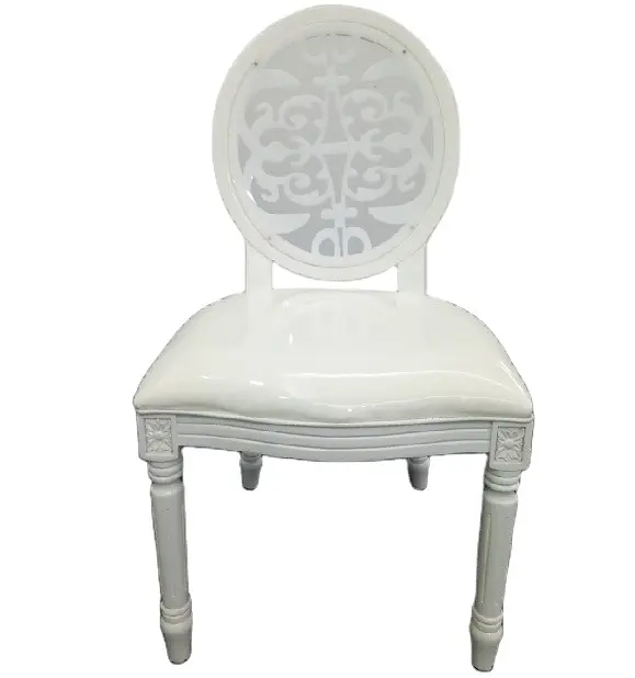 White wedding stage chair louis marriage hall chairs with acrylic back XYN6340