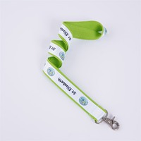 Lanières en polyester en gros avec logo, porte-clés personnalisé, certification OEM ODM, promotion écologique, cadeaux d'événements, perles courtes