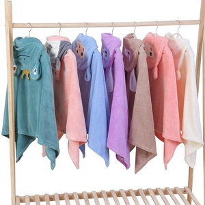 Toalla de Baño Infantil con Capucha, Manta de Coral para Bebé, Diseño de Dibujos Animados, Suave y Absorbente, con Bordes Bordados, Cojín de Baño - Product Image 1
