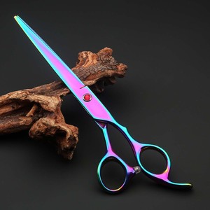 Tijeras de Entresacar Curvas Profesionales para Peluquería Canina, Acero Inoxidable Japonés 440C, Herramientas para Recortar el Pelo de Mascotas, <span class=keywords><strong>Venta</strong></span> al por Mayor de Fábrica - Product Image 2