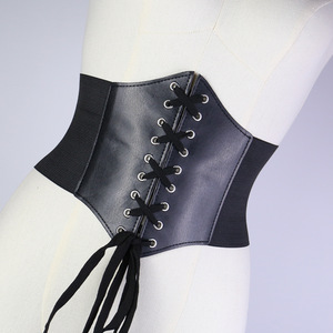 <span class=keywords><strong>Ceinture</strong></span> Corset <span class=keywords><strong>Large</strong></span> <span class=keywords><strong>Noire</strong></span> Rétro pour Femme, <span class=keywords><strong>Ceinture</strong></span> Waspie Extensible à <span class=keywords><strong>Nouer</strong></span>, Style Gothique pour Costume d'Halloween, <span class=keywords><strong>Ceinture</strong></span> à Lacets - Product Image 6
