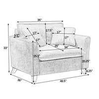 Fauteuil paresseux avec dossier et coussin d'assise moelleux, idéal pour le salon et la chambre - Noir