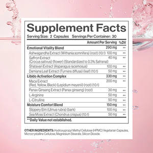 Cápsulas de Suplemento Herbal para Adultos, para la Humedad Vaginal y la Libido, Favorecen el Deseo, el Equilibrio del Estado de Ánimo y Hormonal, con Vinagre de Sidra de Manzana - Product Image 3