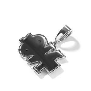 Nessuna tendenza di tendenza ciondolo Hip Hop collana in ottone da uomo ghiacciata Baguette AAAAA ciondolo con lettera di zirconi cubici - Product Image 3