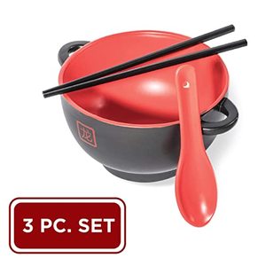 Kitchenware <strong>Red</strong> Ceramic Noodle Ramen <strong>Bowl</strong> with Spoon &amp; Chopsticks - Product Image 5
