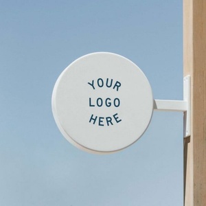 Boîte lumineuse publicitaire rotative personnalisée en acrylique métallique à LED 3D ronde à un ou deux côtés pour l'extérieur - Product Image 3