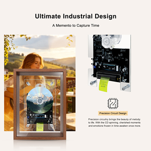 Lecteur CD encadré haut de gamme, design de qualité supérieure, cadeau, cadre en bois mat durable, longue durée de lecture avec <span class=keywords><strong>batterie</strong></span> amovible - Product Image 2