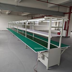 Proof Water Food Grade Pu Band Transportband, Visverwerking Transportband Met Werktafel Draagbare <span class=keywords><strong>Mini</strong></span> Band Transportband - Product Image 1