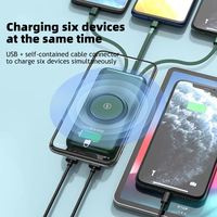 HYTO Vente en gros Batterie externe de charge sans fil Téléphone mobile intelligent 20000mah Batterie externe sans fil super mince et portable