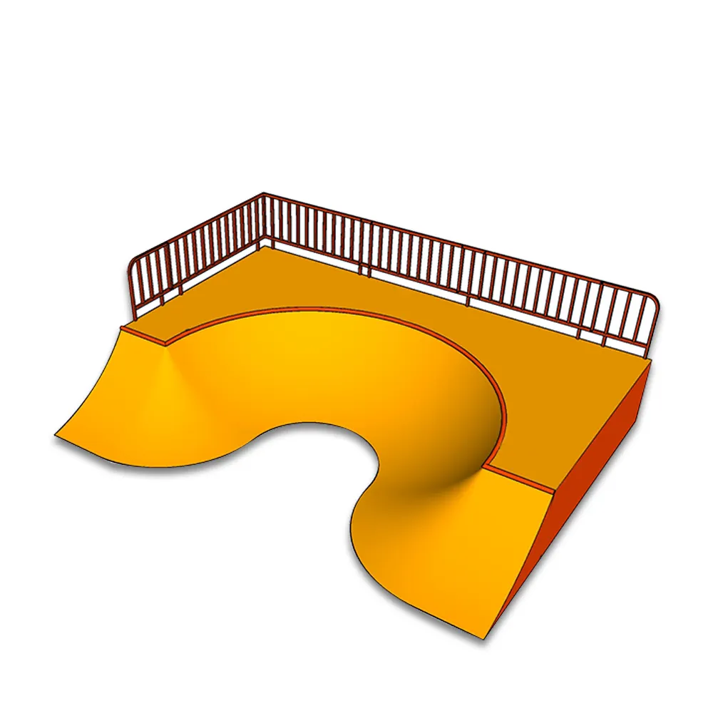 Planche à roulettes accessoires de construction de terrain rampe de pompe de production rampe plate-forme de saut plate-forme de lancer U piscine bol de piscine