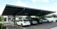 Solutions solaires commerciales pour terrains ouverts, structure étanche, conception personnalisée, système d'installation photovoltaïque BIPV pour carport solaire