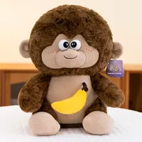 Peluche créative singe banane, jouet apaisant pour garçons, anti-stress, cadeau d'anniversaire