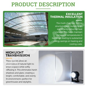 Fabrication <span class=keywords><strong>en</strong></span> usine personnalisée Panneaux de toit <span class=keywords><strong>en</strong></span> plastique polycarbonate pour PC couverts d'extérieur transparents Feuille <span class=keywords><strong>creuse</strong></span> pour PC - Product Image 3