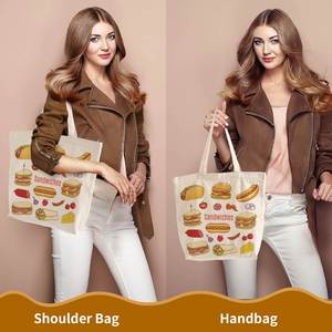Promotional <b>Travel</b> Large Designer Cute Custom Logo Print Size Washable Durable Blank <b>Tote</b> Cotton Shopping Canvas Bag - Product Image 2