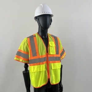 Ansi Class 2 phản quang an toàn vest với biểu tượng tùy chỉnh khả năng hiển thị cao thiết kế - Product Image 3