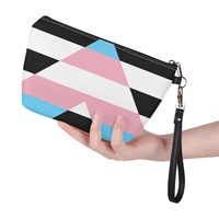 Trousse de Maquillage Personnalisée en Similicuir PU Motif Arc-en-ciel Gay Allié aux Trans, Idéale pour les Voyages à l'Étranger, le Rangement de Produits de Beauté Domestiques et la Vente en Gros