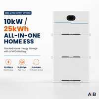 Onduleur solaire hybride tout-en-un empilable OEM avec batterie 10kW 25kWh pour système de stockage d'énergie solaire domestique et commercial