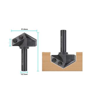 Insert V Groove Spoilboard surface routeur Bits raboteuse tige 1/4 ", mini 90 degrés V avec 1 pièce Inserts indexables 1 an/ - Product Image 4