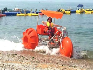 Profesyonel tedarikçi deniz veya göl 3 büyük tekerlekler ile su bisikleti spor ekipmanı aqua üç tekerlekli bisiklet pedallı bot - Product Image 5