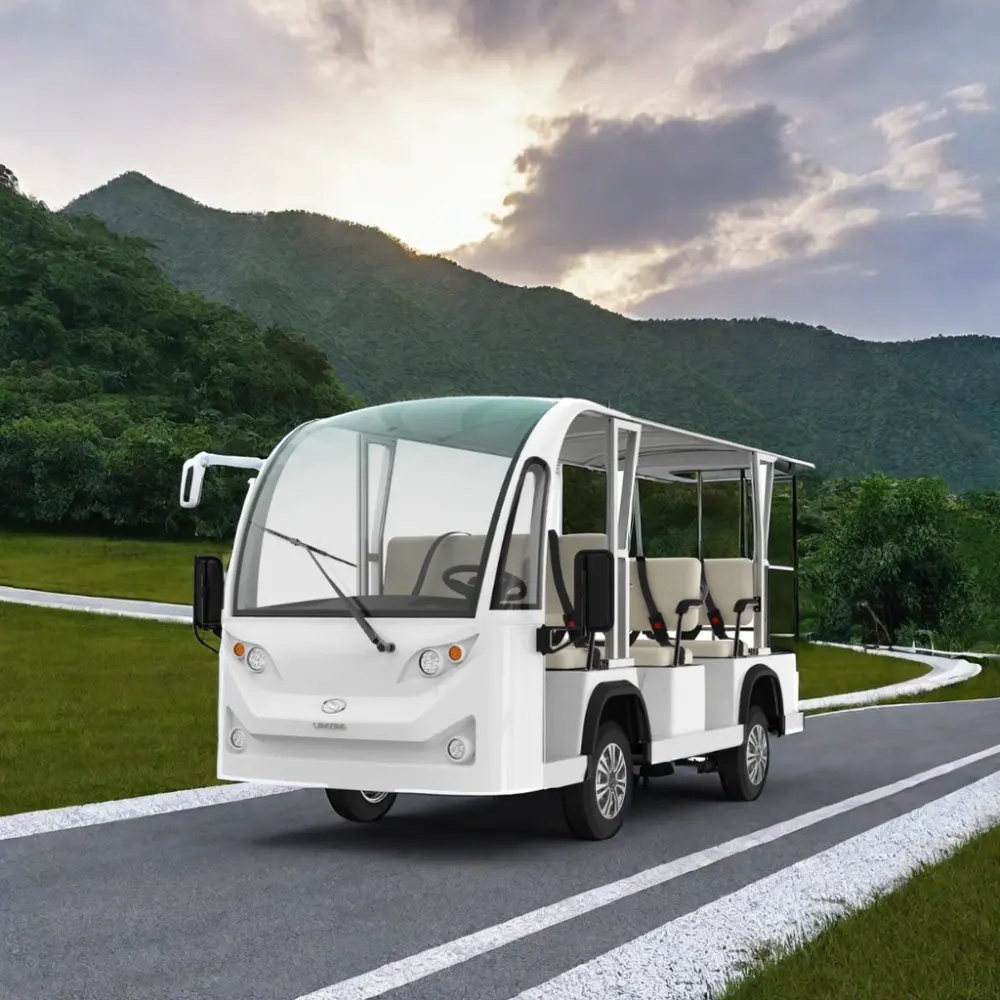 8 posti per veicoli turistici auto elettrica turismo 48V 5kw Bus navetta elettrica per la vendita