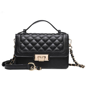 2025 bolsos de mano para mujer bolsos de lujo patrón de rejilla señoras cadena Retro bolso de mujer - Product Image 1