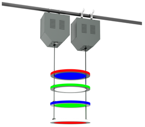 2025 <span class=keywords><strong>Pro</strong></span> Light Show Kinetic Motor con 4 RGBW LED Ring Light Kinetic LED Circle Ring para DJ Bar Light - Product Image 1