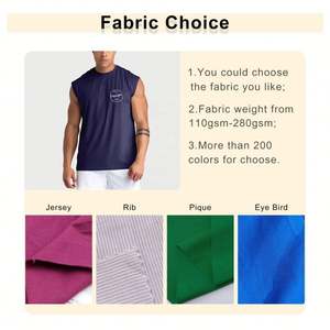 Wholesale Custom Logo Casual Sport Warm 100% Cotton Digital Print <b>Purple</b> Plus Size Men's Running Tank Top for Men - Product Image 2