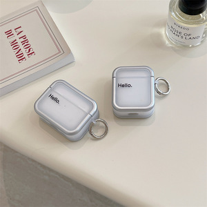 Nouveau minimaliste Hello Text 2-en-1 étui pour casque sans fil housse de protection en Silicone pour AirPods Pro 123 génération - Product Image 3