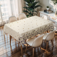Nappe en PVC à motifs floraux RNPT Russie, Nappe rectangulaire à motifs pour fête de fin d'année