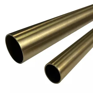 Productor de China, venta directa, tubería de acero inoxidable dorado, tubería de acero inoxidable soldada, tubo capilar de acero inoxidable
