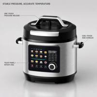 Cuisinière électrique multifonction 24-en-1, 6L, avec fonction de cuisson lente, panneau tactile, 3 niveaux de pression, minuterie de retard de 24h