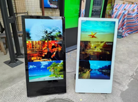 Afficheur numérique portable de 43 pouces, alimenté par batterie, sur pied, signalétique mobile, écran LCD publicitaire, kiosque