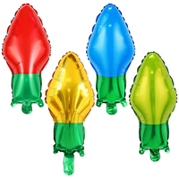 Pemasok Aksesoris Pesta Warna-warni Lampu Natal Balon Foil Pohon Meriah Dekorasi Dinding Latar Belakang Dalam Ruangan