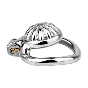 กุญแจล็อคองคชาต FRRK Flower Art รุ่น Chastity Lock ทำจากสแตนเลส 304 พร้อมดีไซน์รูสำหรับใส่ในช่องอวัยวะเพศชาย อุปกรณ์ล็อคองคชาตสำหรับผู้ชาย ของเล่นทางเพศ - Product Image 6
