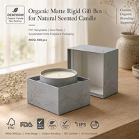 Boîte cadeau rigide FSC recyclée avec couvercle et base, thème botanique montagne, OEM ODM, zéro plastique, encre végétale, bougie bio beauté écoresponsable, MOQ500